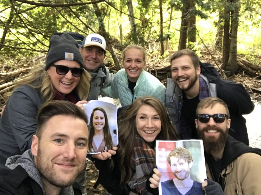 The Mighty team gathered in the woods of Traverse City, Michigan